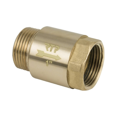 Клапан обратный RTP  пластиковый стержень, внутренняя/наружная резьба, 1", желтый купить в отделе магазина Экономстрой