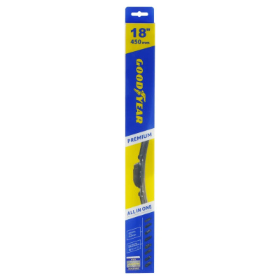 Щетка стеклоочистителя бескаркасная Goodyear Premium, 18&quot;/45 см (8 переходников)