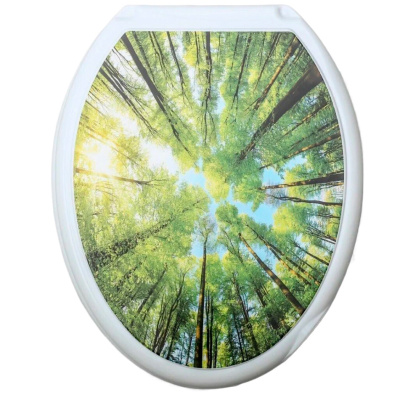 Сиденье для унитаза Декор Лес, цвет белый купить в отделе магазина Экономстрой