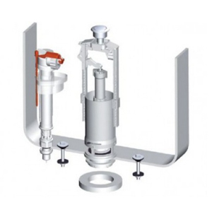 Арматура для бачка Alcaplast SA2000SK, 1-кнопка, нижняя подводка, металлический штуцер 1/2 купить в отделе магазина Экономстрой