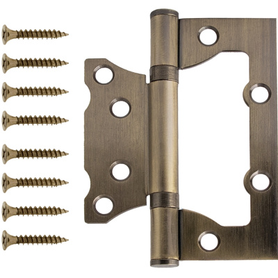 Петля накладная Vanger, бронза, B2-NIS, 100х75х2 мм купить в отделе магазина Экономстрой