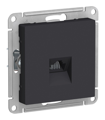 Розетка компьютерная RJ-45  карбон Atlas ATN001083