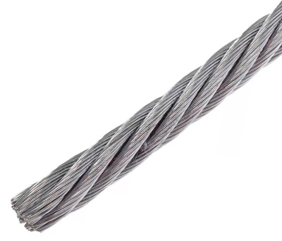 Трос стальной DIN 3055, белый цинк, 2 мм (20 м)