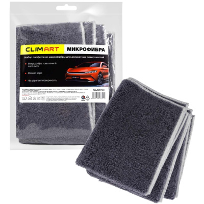 Набор салфеток ClimArt, для деликатных поверхностей, из микрофибры, 30х40 см, 3 шт купить в отделе магазина Экономстрой