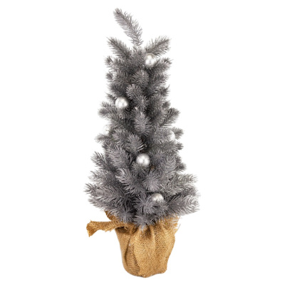 Ель искусственная с шарами, 60 см, серебряный купить в отделе магазина Экономстрой