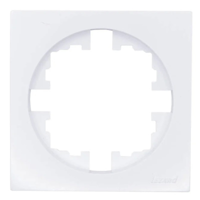 Рамка 1-местная квадратная Lezard Osen, белая, 743-0200-146 купить в отделе магазина Экономстрой
