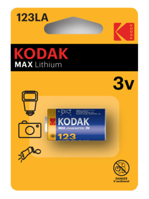 Батарейка литиевая Kodak Max CR123, 3V (1 шт)