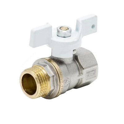 Кран шаровой латунный, ручка бабочка, внутренняя-наружная резьба, Aquasfera Standard 107-5152, PN30, 3/4" купить в отделе магазина Экономстрой