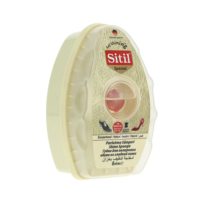 Губка с дозатором для полировки обуви из гладкой кожи Sitil, бесцветный