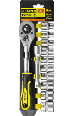 Набор торцовых головок, 1/2&quot; STAYER STANDARD 27750-H12