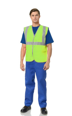 Жилет сигнальный Спектр Лайт 2 с СОП, лимонный, р. 112-116 купить в отделе магазина Экономстрой