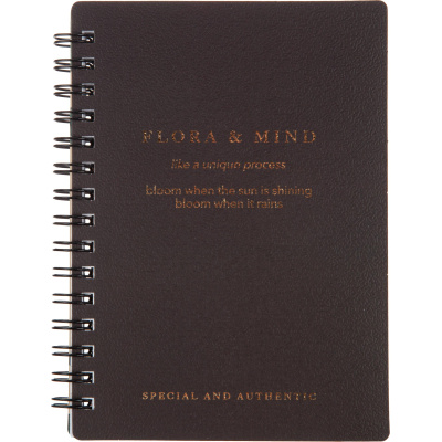 Блокнот BS, Flora, на спирали, клетка, черный, А6, 80 листов, 102х142 мм купить в отделе магазина Экономстрой