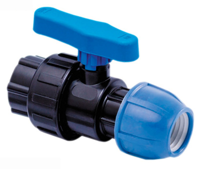 Кран шаровой компрессионный ПНД с внутренней резьбой, 20х1/2" купить в отделе магазина Экономстрой