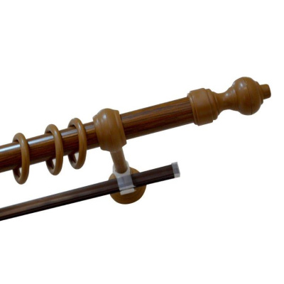 Карниз круглый, металлопластик, дуб рустик, d 28, 3 м купить в отделе магазина Экономстрой