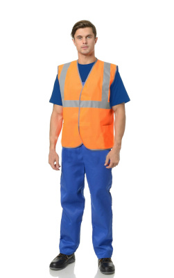 Жилет сигнальный Спектр Лайт 2 с СОП, оранжевый, р. 112-116 купить в отделе магазина Экономстрой