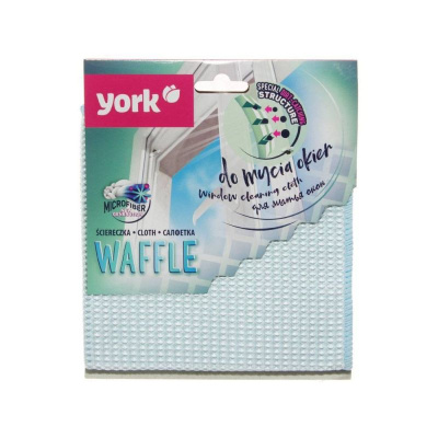 Салфетка из микрофибры для окон вафельная York, 35х35 см