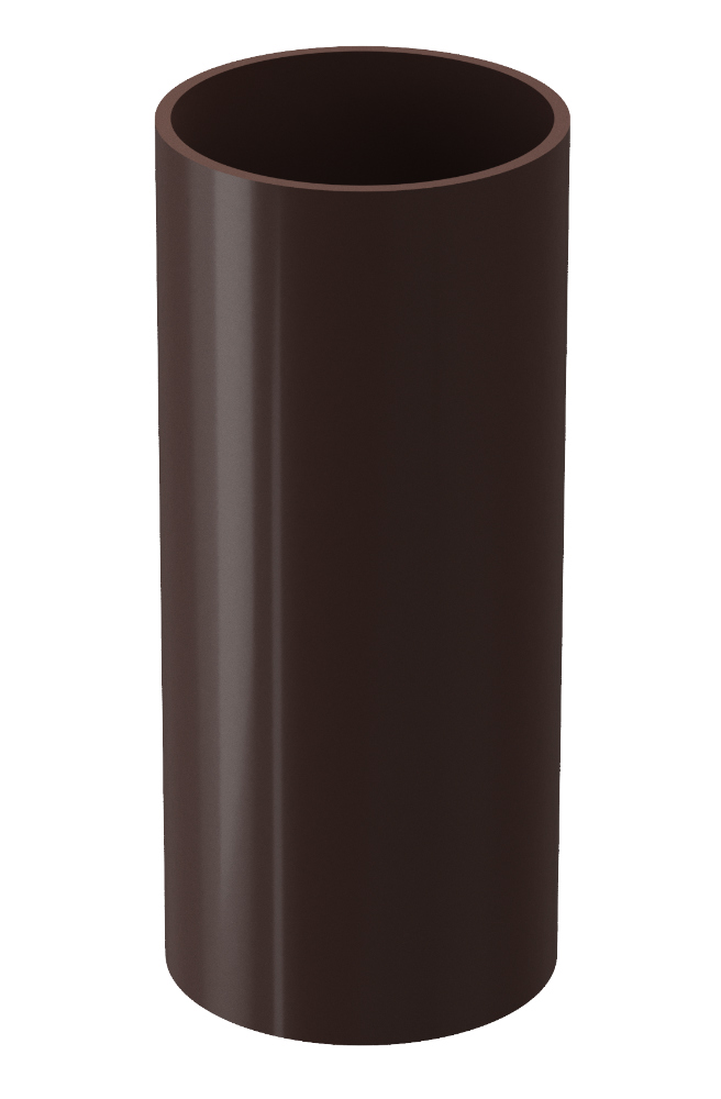 Труба водосточная пластиковая Docke STANDARD (Standart) 80 мм, 1 м, темно-коричневая RAL 8019 купить в отделе Водосточные системы магазина Экономстрой
