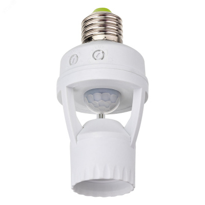 Датчик движения интегрируемый, Duwi DDL-01, патрон E27, 60 Вт, IP20, белый купить в отделе магазина Экономстрой