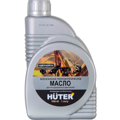 Масло моторное для 4-тактных двигателей Huter, полусинтетическое, 1 л купить в отделе магазина Экономстрой