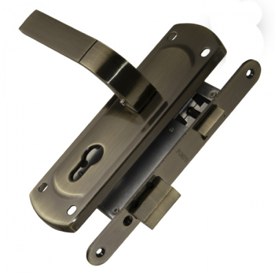 Замок врезной цилиндровый PUNTO KIT P25 5558 ORION AB, W/B с ручкой