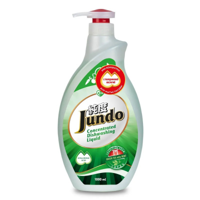 Гель для мытья посуды Jundo &quot;Green tea with mint&quot;, с дозатором, 1 л