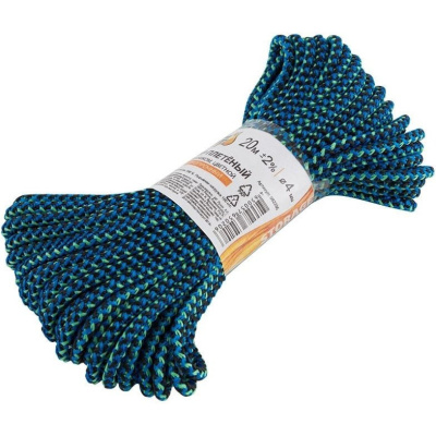 Шнур плетеный с сердечником высокопрочный цветной, диаметр 4 мм, 20 метров купить в отделе магазина Экономстрой