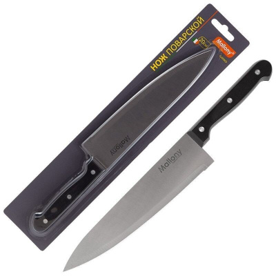 Нож поварской CLASSICO MAL-01CL, лезвие 20 см, пластиковая рукоятка 5513 Mallony 716298