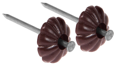 Гвозди декоративные СТРОЙБАТ с темно-коричневой пластмассовой головкой, 1,4х25 мм (80 шт) купить в отделе магазина Экономстрой