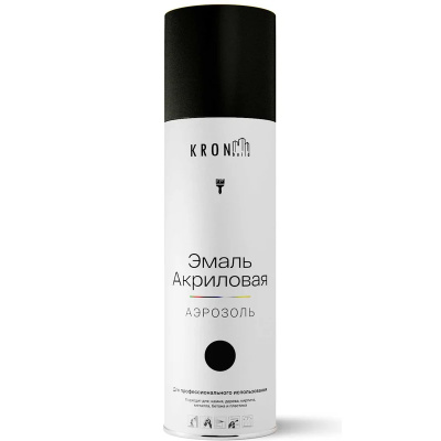 Эмаль аэрозольная акриловая Kronbuild SP9005M (черная; матовая; RAL 9005), 520 мл купить в отделе магазина Экономстрой
