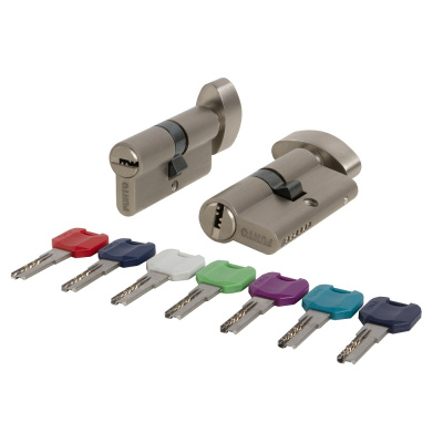 Цилиндровый механизм MaxPro7002Knob70mm(30+10+30) CP хром, 7 ключей, с вертушкой купить в отделе магазина Экономстрой