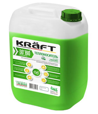 Теплоноситель Kraft -30°C BIO на основе глицерина, 20 кг купить в отделе магазина Экономстрой