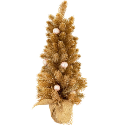 Ель искусственная, с шарами, золото, 46 см купить в отделе магазина Экономстрой