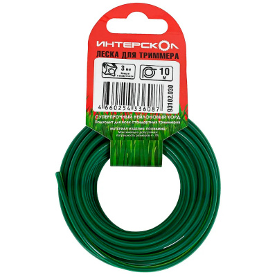 Леска для триммера (3 мм; 10 м; квадрат с сердечником) Интерскол 93102.030 купить в отделе магазина Экономстрой