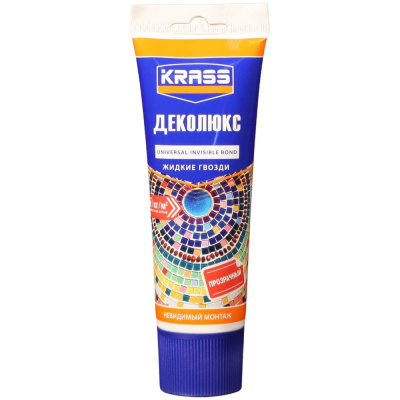 Клей монтажный Krass Деколюкс, для ремонтных работ, прозрачный, 250 мл купить в отделе магазина Экономстрой