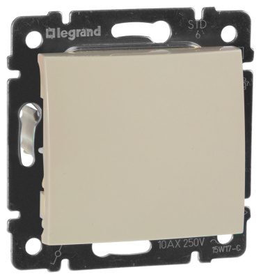 Переключатель 1 клавишный на два направления слоновая кость VALENA (индивидуальная упаковка) (695602)