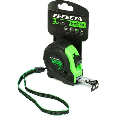 Рулетка с магнитом Effecta Basic, 3 стопа, 3 м х 16 мм