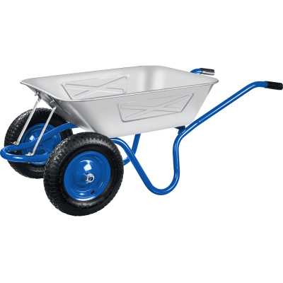 Тачка строительная двухколесная Зубр, ПТ-350, цельная рама, усиленная, 130 л, 280 кг купить в отделе магазина Экономстрой