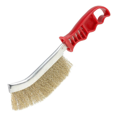 Щётка металлическая ,латунная с пластиковой ручкой  купить в отделе магазина Экономстрой