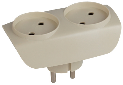 Тройник SP-2-I 2 без заземления, слоновая кость ЭРА Б0017017 купить в отделе магазина Экономстрой