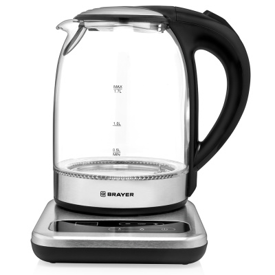Чайник электрический Brayer, 2200Вт, черный, 1,7 л купить в отделе магазина Экономстрой