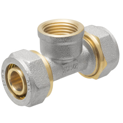 Тройник обжимной с переходом на внутреннюю резьбу MPF (MasterProf) ИС.072565, 20х1/2" купить в отделе магазина Экономстрой