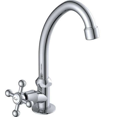 Смеситель для кухни Gota Rocio Моно одновентильный высокий с поворотным изливом, хром (арт. 125530-GR) купить в отделе магазина Экономстрой
