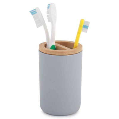 Подставка для зубных щеток Бамбук, серая купить в отделе магазина Экономстрой