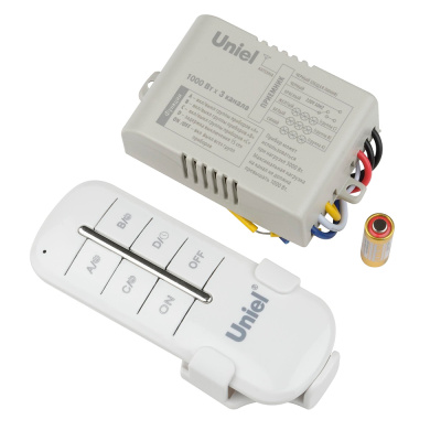 Пульт для управления светом 3 каналах Uniel, 1000 Вт (UCH-P005-G3-1000W-30M) купить в отделе магазина Экономстрой