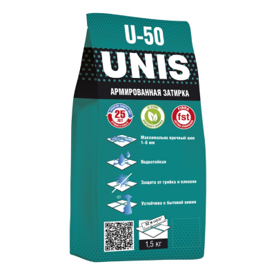 Затирка Unis U-50, С02, жасмин, 1,5 кг купить в отделе магазина Экономстрой
