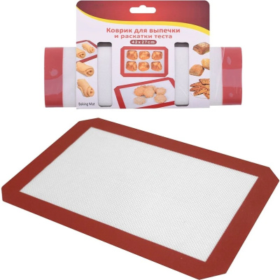 Коврик для выпечки и раскатки теста, силикон, армированное стекловолокно, 42х27 см купить в отделе магазина Экономстрой