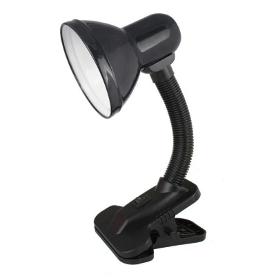 Светильник настольный на прищепке Ultraflash UF-320P C02, E27, 60 Вт, черный купить в отделе магазина Экономстрой