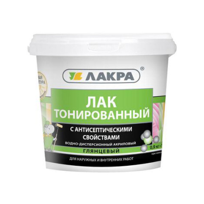 Лак акриловый Лакра, универсальный, бесцветный, 0,9 кг купить в отделе магазина Экономстрой