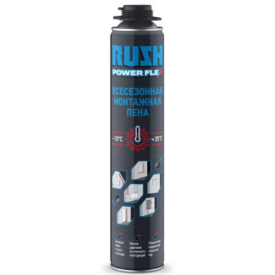 Пена монтажная профи Rush, всесезонная, 1000 мл купить в отделе магазина Экономстрой