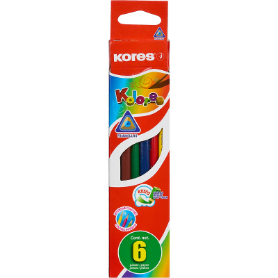 Карандаши цветные Kores, 6 цветов